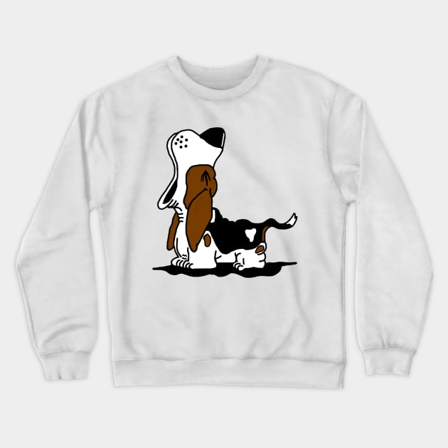 Howling Basset Hound Crewneck Sweatshirt by imphavok